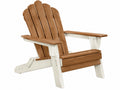Adirondack Gartenstuhl 98 x 80 x 92 cm Holz Braun Weiß mit breiten Armlehnen