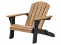 Gartenstuhl 83 x 78 x 95 cm Holz Natur Schwarz - Adirondack Stil mit Armlehnen